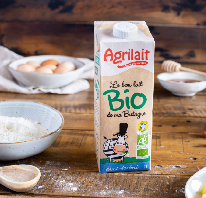 Eurial, Agrilait et Tetra Pack lancent la 1ère brique de lait bio
